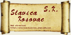 Slavica Kosovac vizit kartica